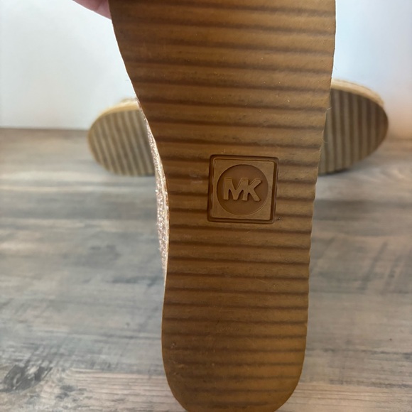 Michael Kors Gold Glitter Espadrilles Flats Size 8.5 - Picture 11 of 14